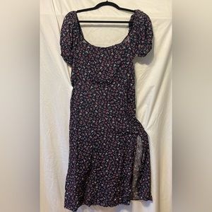 ✨francesca’s | Tabitha Puff Sleeve Mini Dress | Navy & Multicolored Floral